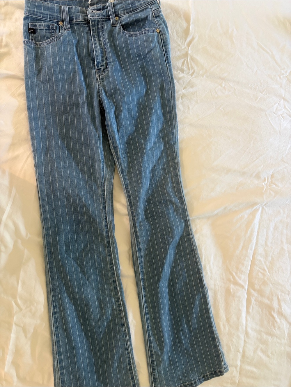 KanCan pinstripe bootcut jeans